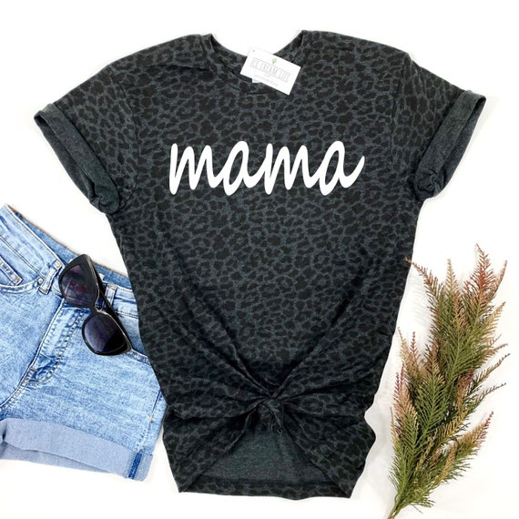 Mama Leopard Shirt, Mama Shirt, Womens Leopard Print Shirt, Mom Daughter Matching Shirts, Mama Mini Shirts, Mothers Day Gift for Girl Mom