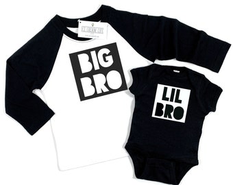 Big Brother Little Brother Shirts Matching Brother Raglan Shirt Baby Boy Announcement Coming Home Outfit Big Bro Lil Bro Matching Siblings