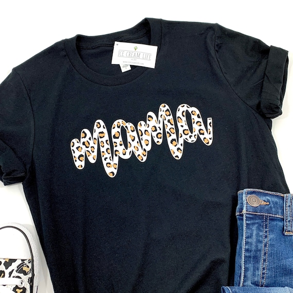 Mama Leopard Shirt, Womens Leopard Print Shirt, Mom Shirt, Mama Shirt, Gift for Mom, Animal Print Shirt, Mothers Day Gift