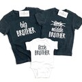 Big Middle Little Shirt Set, 3rd Baby Announcement Matching Siblings Boys Matching Brothers, Pregnancy Announcement Funny, Big Bigger Shirts