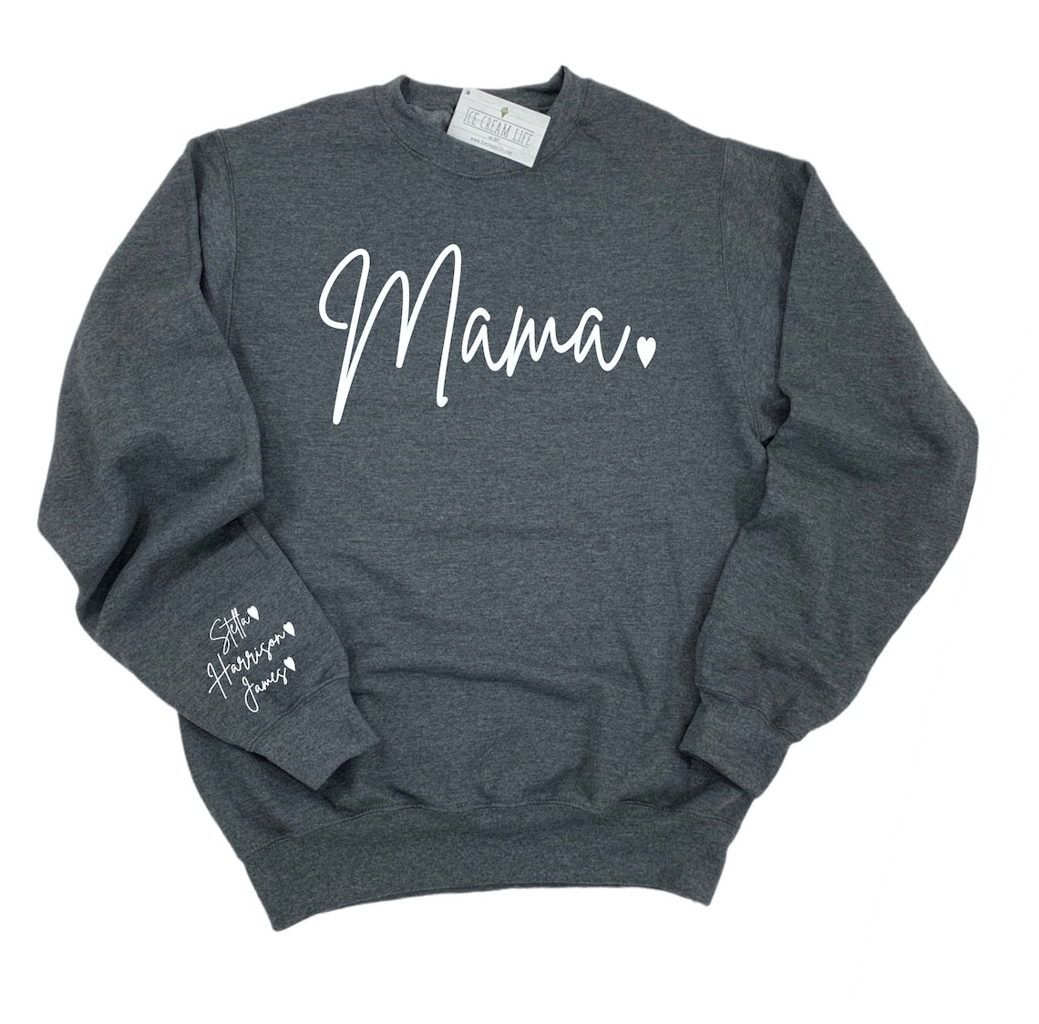 Personalized Mama Sweatshirt With Kids Names Custom Mama Etsy