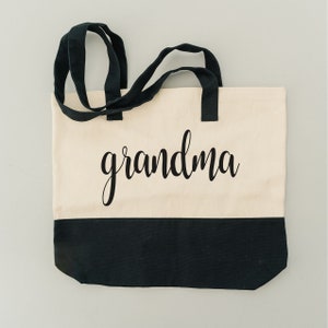 Grandma Canvas Tote Bag, Beach Bag, Gift for Grandma, Grandma Gifts, Grandmother Gift, Grandma Announcement, Mothers Day Gift, Shopping Bag
