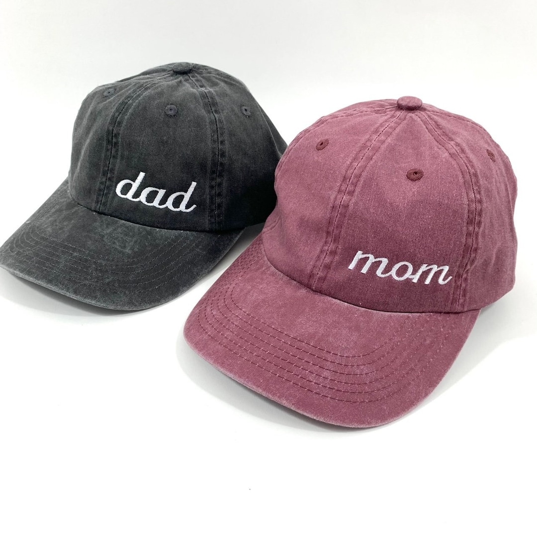 Mom and Dad Hats, Mom Baseball Cap, Dad Hat, Mama Hat, Embroidered ...