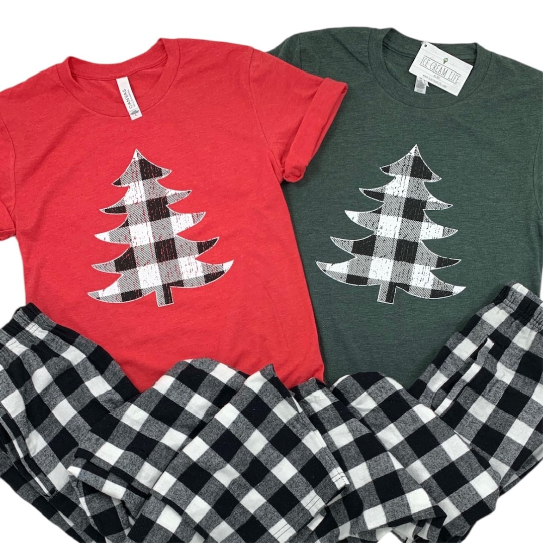Buffalo Plaid Pants and Shirt Matching Christmas Pajamas, Shirt and ...