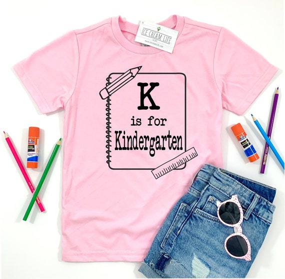 Girl Kindergarten Shirt 1st Day of School Shirt Kindergarten Etsy