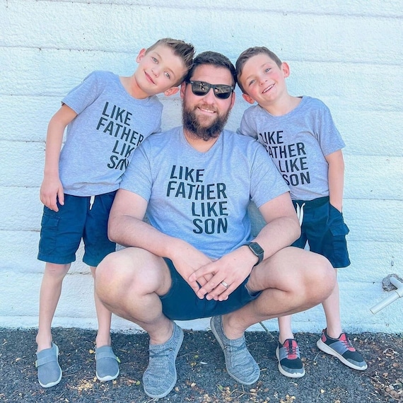 Like Father Like Son Shirts Dad and Son Matching Tees, Dad and Boy Shirts, Fathers Day Gift, Dad and Me Matching Set, Funny Gift for Dad
