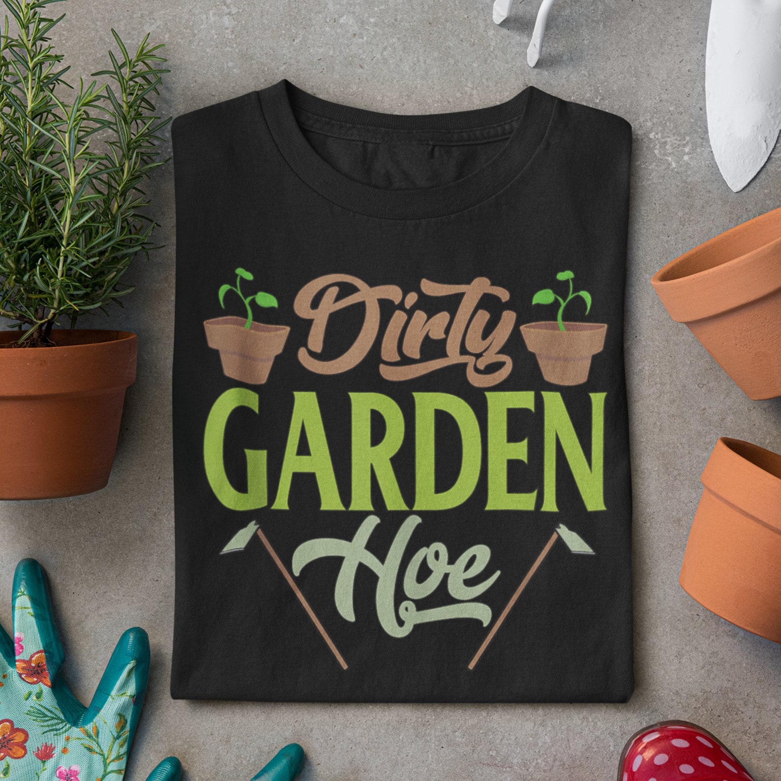 Dirty Garden Hoe shirt Gardening Shirt ShortSleeve Ladies Etsy