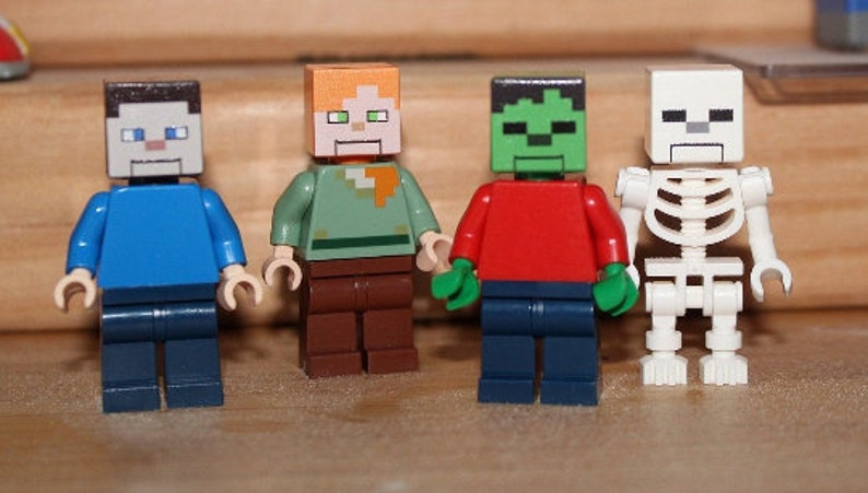 Puppet Steve COMPLETE Mini Figure SET of 4 Figures Minecraft | Etsy