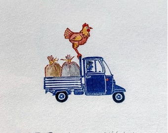 Tatti Stampa print: Chicken with Feed