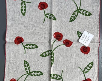 Cherries Linen Tea Towel