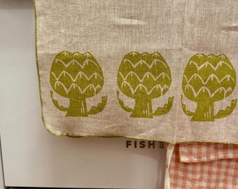 Artichoke Linen Tea Towel