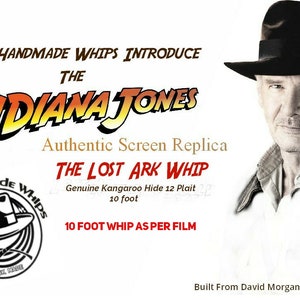 Collectors Replica Of Indiana Jones Bullwhip 10 Ft Version As Used In Movie