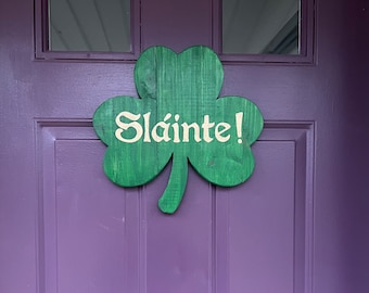 Custom Shamrock Door Hanger