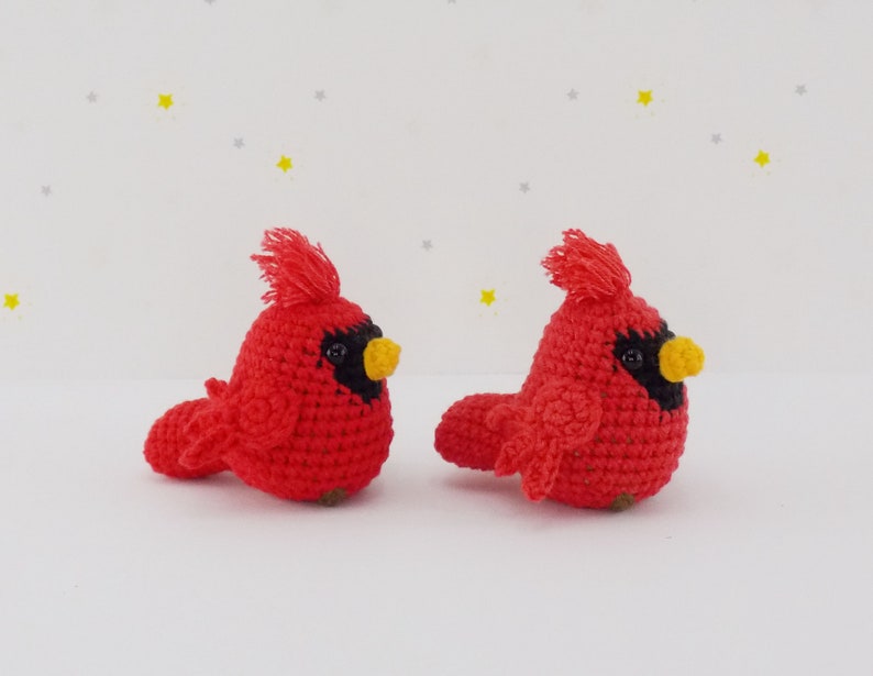 Amigurumi Crochet Pattern Bird Cardinal / Crocheted Cardinal / | Etsy