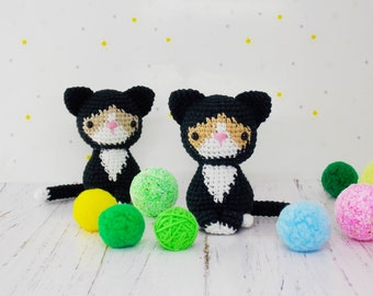 Amigurumi crochet pattern kitten / crocheted cat / amigurumi animals / crochet pattern cat /