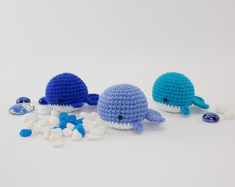 Amigurumi crochet pattern whale / crocheted whale / amigurumi animals / stuffed whale /