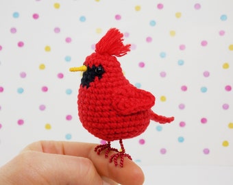 Patrón de amigurumi Cardenal: Pájaro DIY (Patrón PDF)