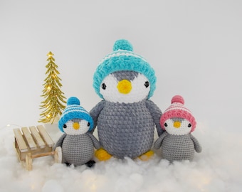 Haakpatroon pinguïn amigurumi: knuffeldier (pdf-patroon)