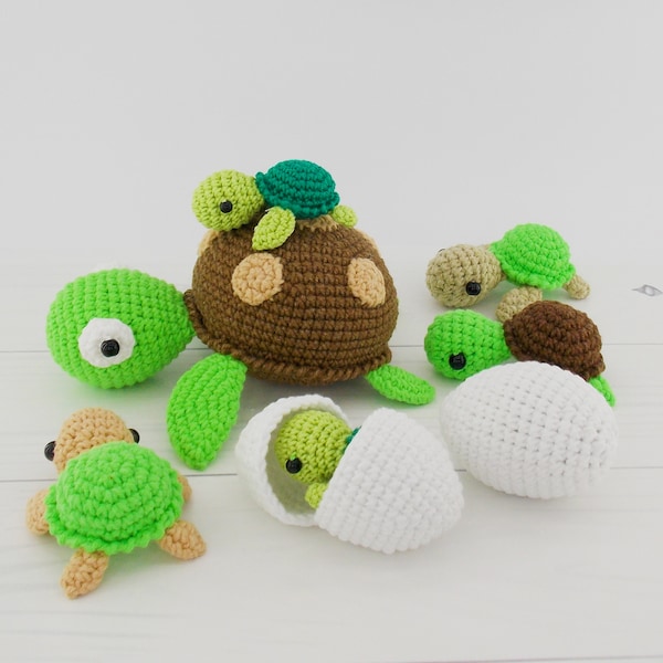 Patrón amigurumi crochet tortugas marinas / tortuga crochet / patrón amigirumi juguetes / tortuga / patrón peluches / tortuga crochet /