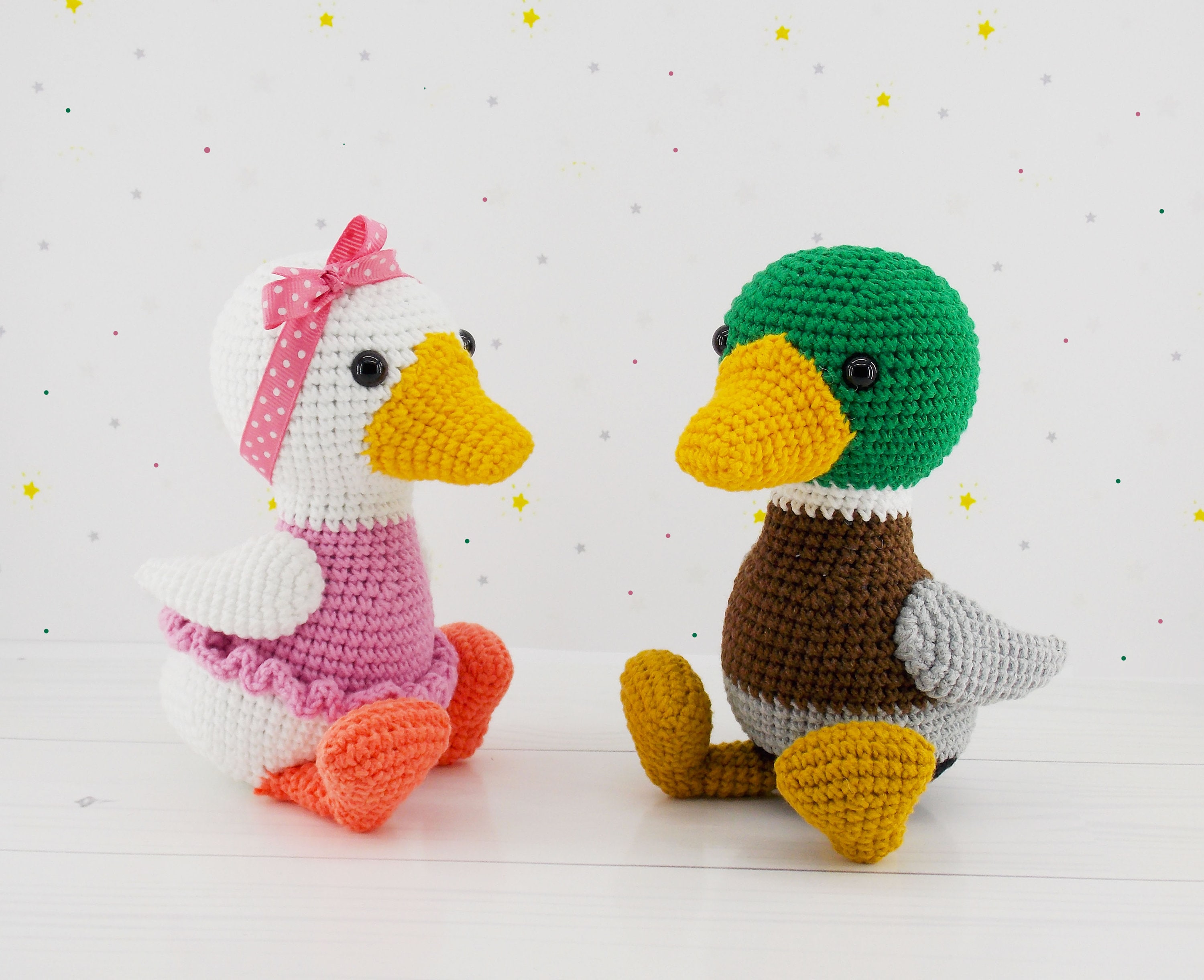 Amigurumi crochet pattern duck / crocheted mallard duck / | Etsy