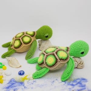 Amigurumi crochet pattern sea turtle / crocheted turtle / amigurumi animals / stuffed turtle / easy crochet pattern / baby toy turtle /