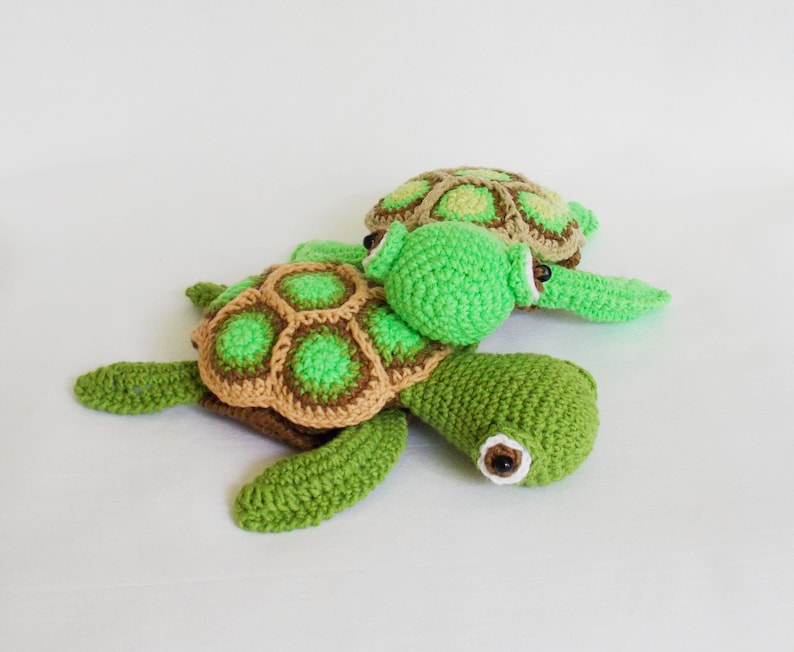 Amigurumi crochet pattern sea turtle / crocheted turtle / amigurumi animals / stuffed turtle / easy crochet pattern / baby toy turtle / image 5