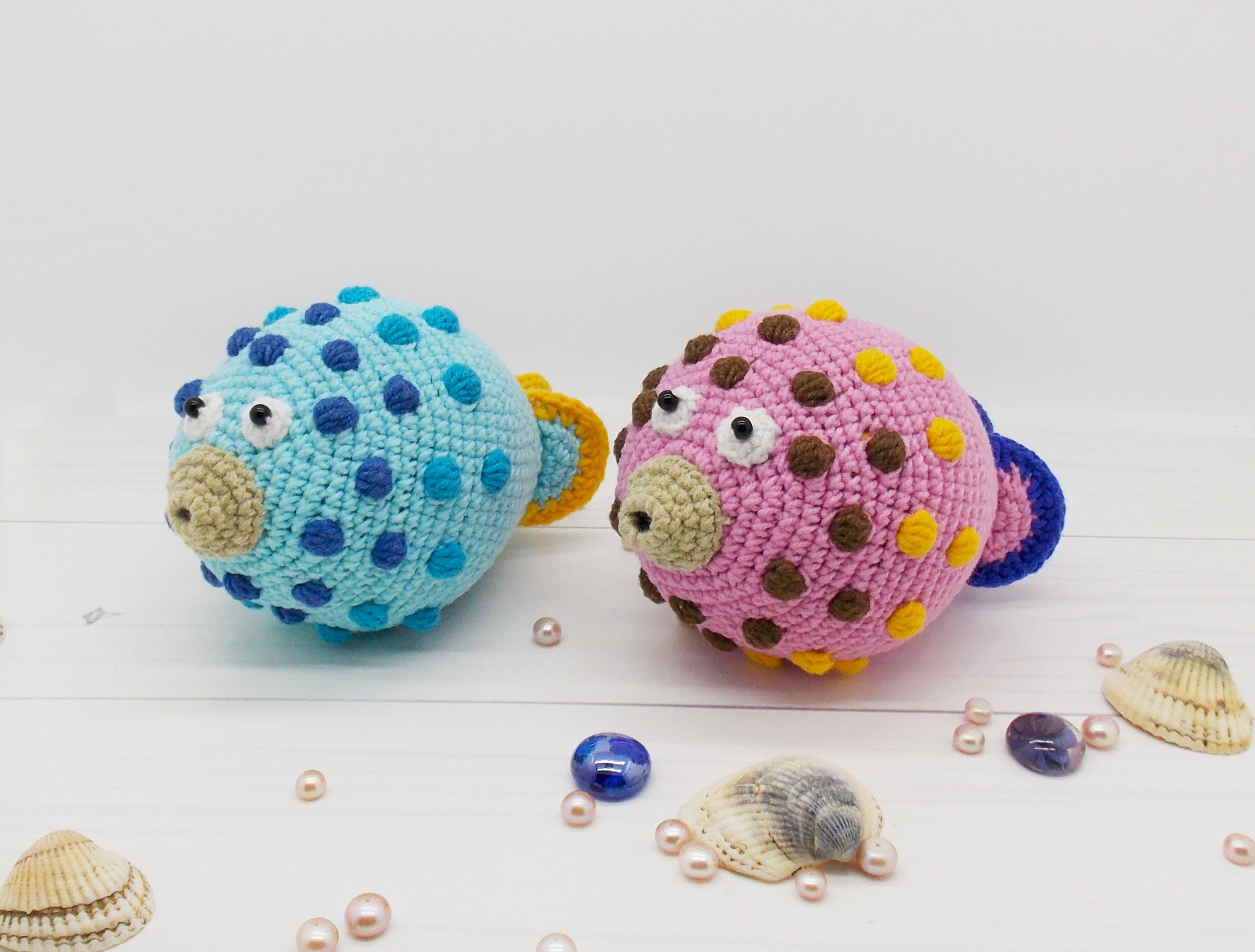 Amigurumi crochet pattern puffer fish / crocheted fish / Etsy