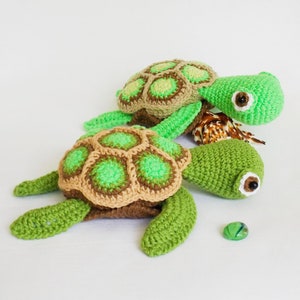 Amigurumi crochet pattern sea turtle / crocheted turtle / amigurumi animals / stuffed turtle / easy crochet pattern / baby toy turtle / image 6