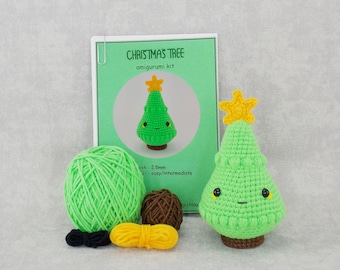 DIY amigurumi crochet kit christmas tree  / craft project /