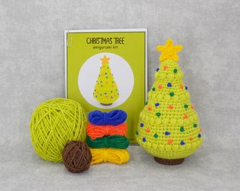 DIY amigurumi crochet kit christmas tree  / craft project /