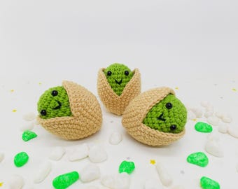 Amigurumi crochet pattern pistachio / crocheted pistachio /