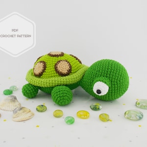 Amigurumi crochet pattern sea turtle / crocheted turtle / amigurumi animals / stuffed turtle / easy crochet pattern / baby toy turtle /