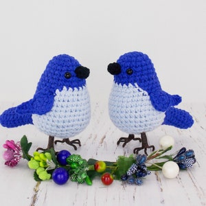 Amigurumi crochet pattern bluebird / crocheted bluebird / amigurumi birds / crochet pattern bird /