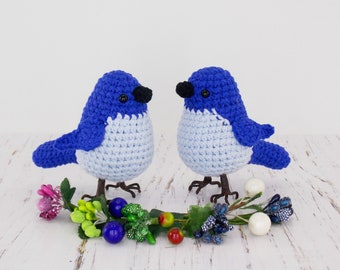 Amigurumi crochet pattern bluebird / crocheted bluebird / amigurumi birds / crochet pattern bird /