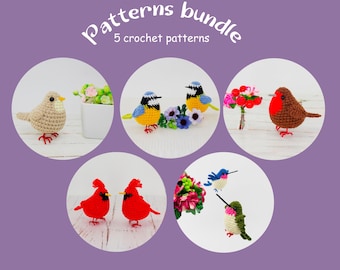 Set haakpatronen / vogels /