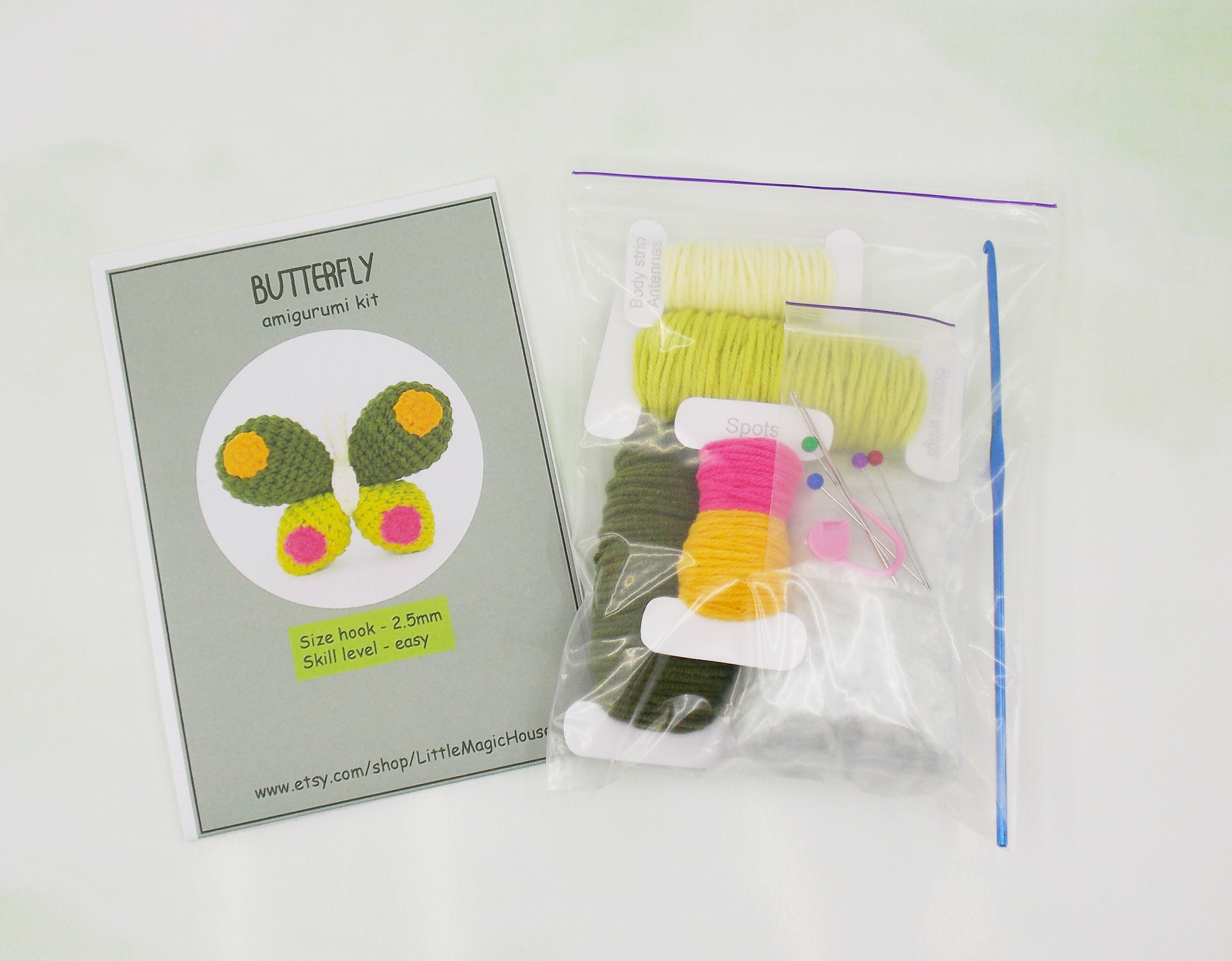 DIY Amigurumi Crochet Kit Butterfly / Craft Project Crochet - Etsy