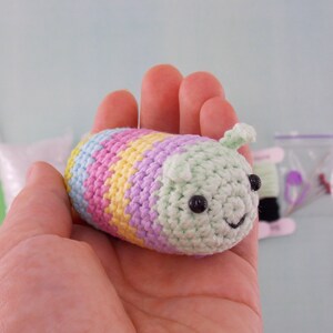 DIY amigurumi crochet kit little caterpillar / craft project crochet caterpillar / image 7