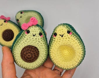 Amigurumi-haakpatroon avocado / gehaakte avocado /