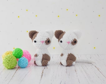 Amigurumi crochet pattern kitten  / crocheted cat / amigurumi animals / crochet pattern cat /