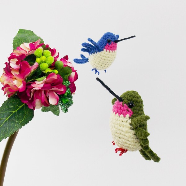 Amigurumi crochet pattern hummingbird / crocheted realistic hummingbird / amigurumi birds / crochet pattern bird /