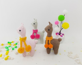 Gehaakt amigurumipatroon lama: knuffeldier (pdf-patroon)