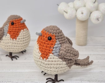 Amigurumi Robin-haakpatroon: vogel, kardinaal (pdf-patroon)
