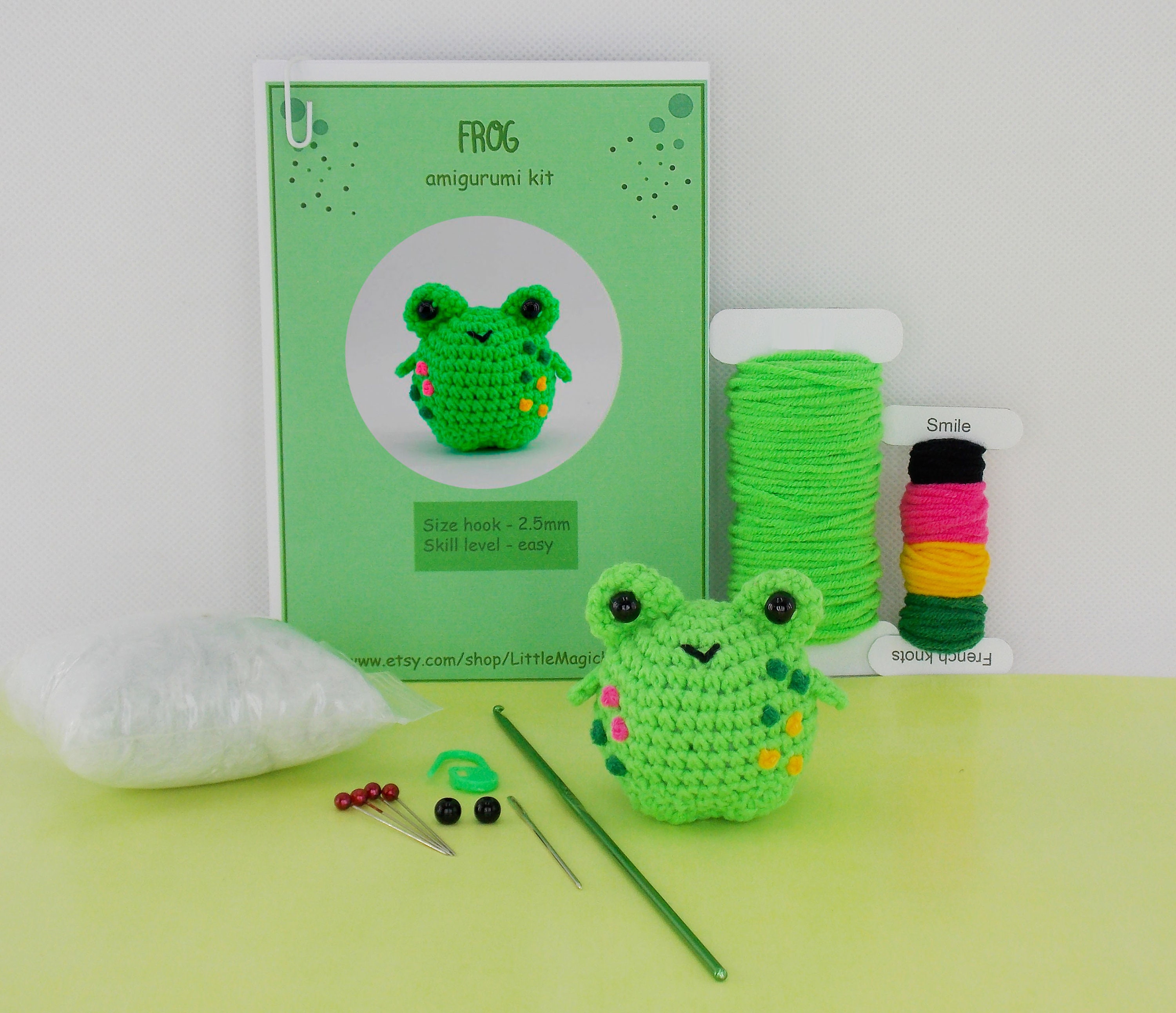 Crochet Kit Beginners Little Frog With Step by step Video - Temu