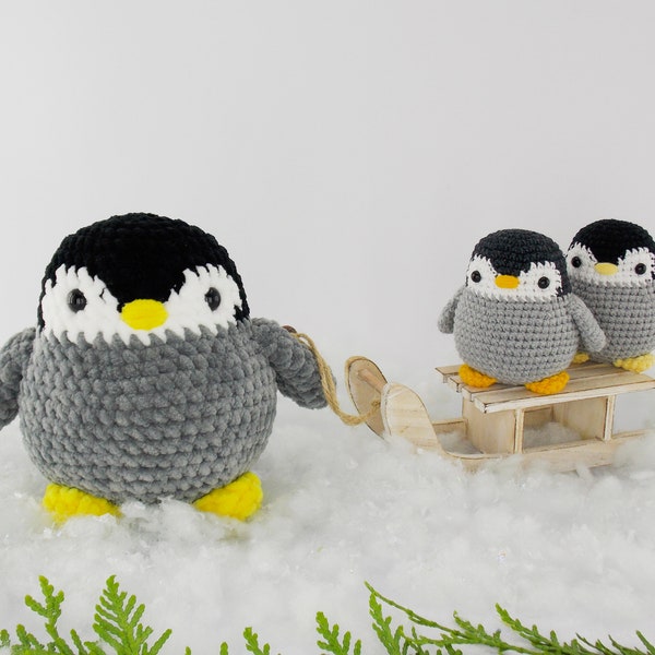 Amigurumi crochet pattern penguin / crocheted penguin / amigurumi animals / stuffed penguin /