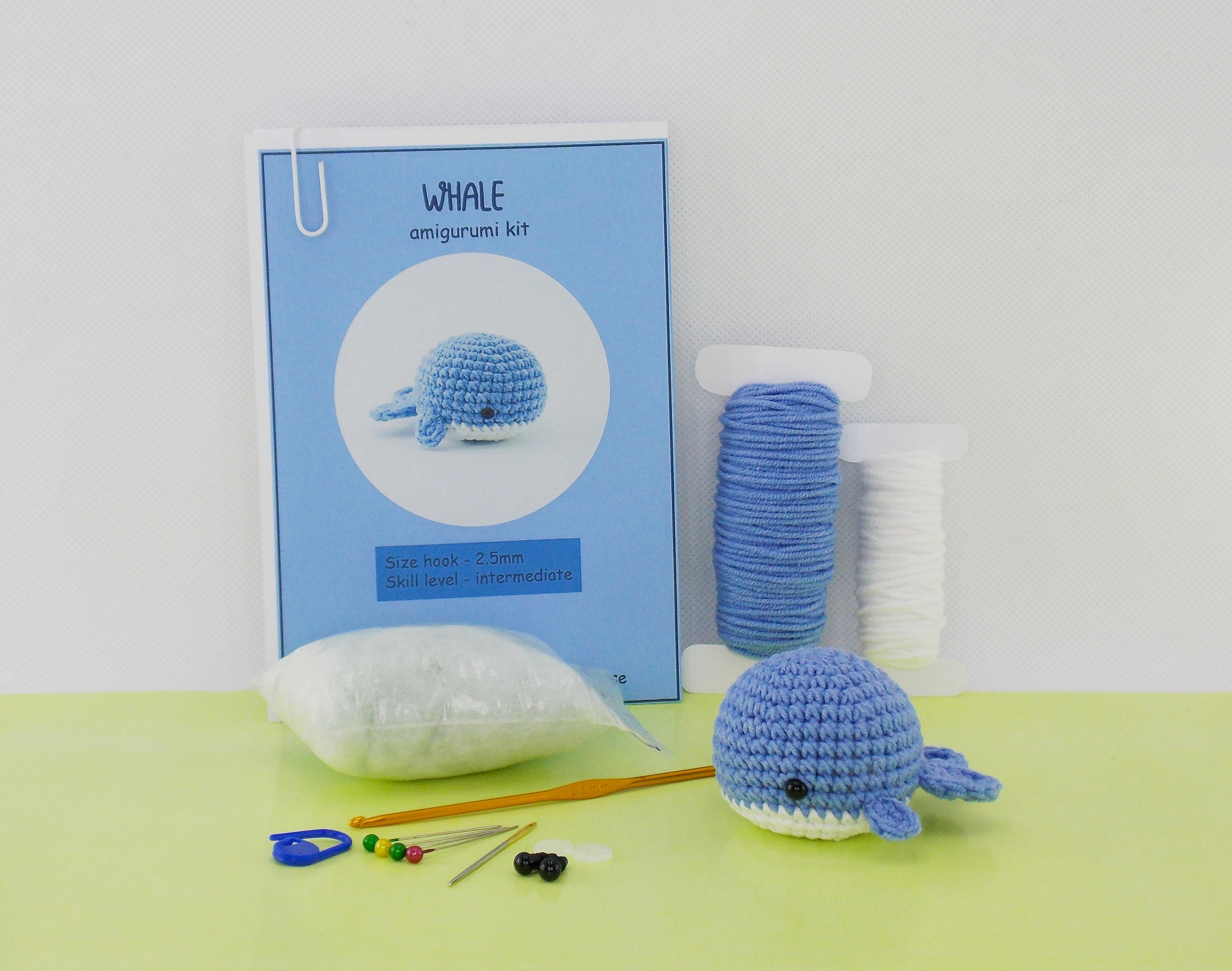 Crochet Beginners Kit, Handmade Whale Shape DIY Craft Kits