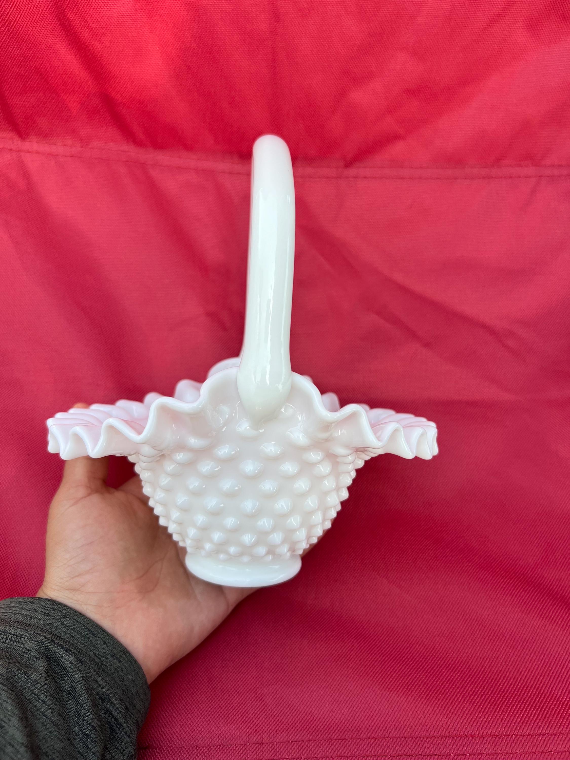 Vintage Milk Glass Basket - Etsy - Page 9