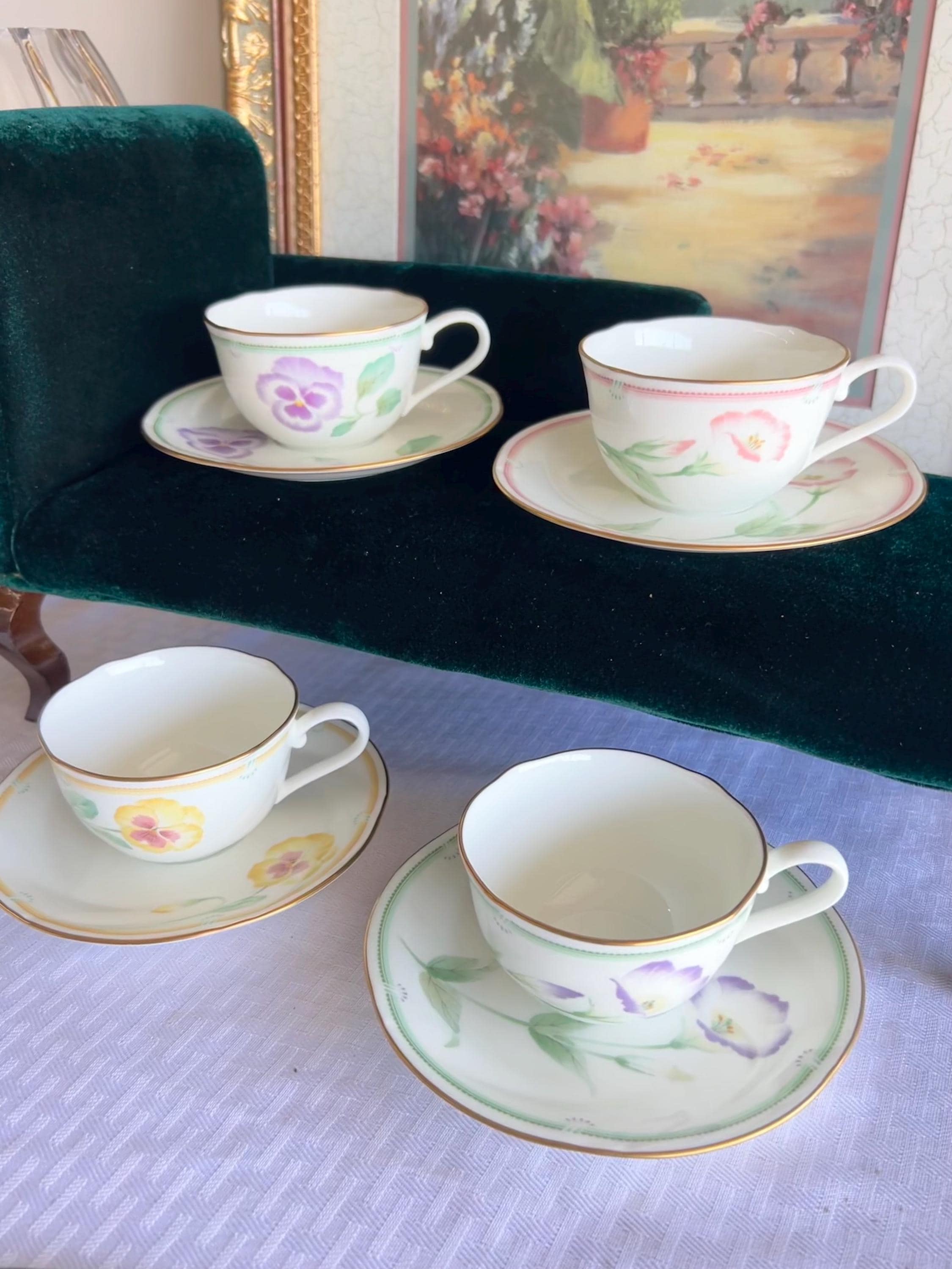 Noritake Vintage China With Purple Flowers - Etsy