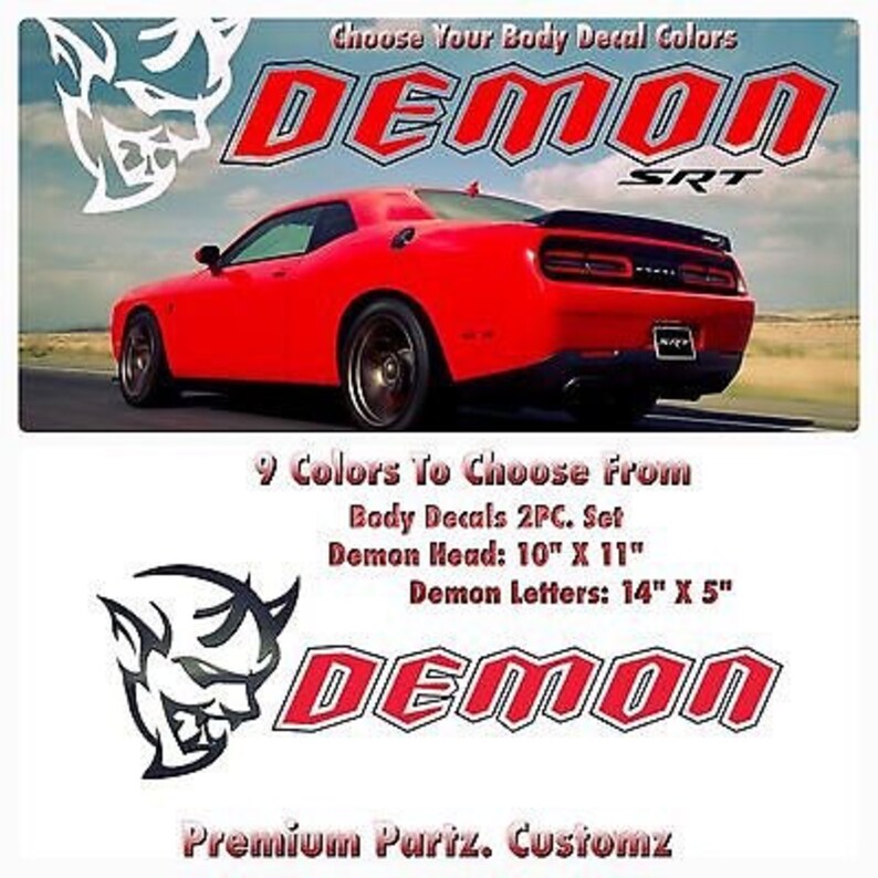 Dodge Demon Colors >> Dodge Demon Decal Big 9 Colors Challenger Mopar Srt8 Dart Etsy Dodge Demon Colors >> Dodge Demon Decal Big 9 Colors Challenger Mopar Srt8 Dart Etsy