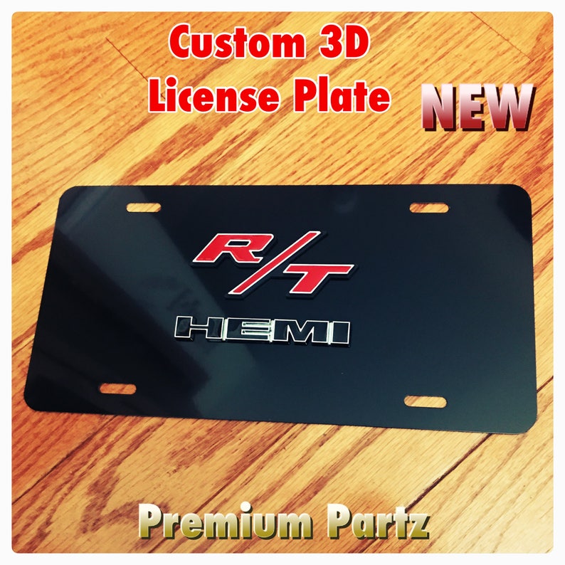 Carbon Fiber License Plate Frame Hellcat Srt Challenger Jeep Charger Mopar