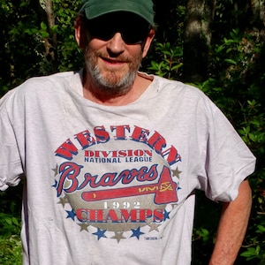 1992 Braves Western Division Champs T-Shirt NL West T-Shirt Atlanta Braves T-Shirt Trench SizeX L Vintage Braves T-Shirt Braves Fan - BT8